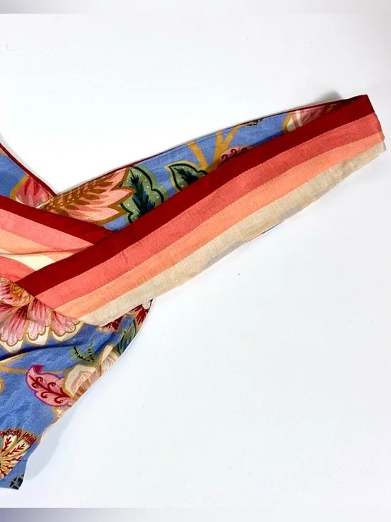 Farm Rio Superbloom Tapestry Cotton Blend Maxi Dress Blue Medium NEW - Picture 13 of 17